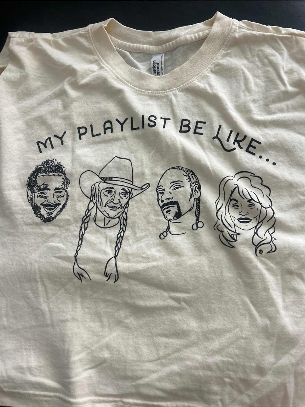 American Apparel "My Playlist Be Like" Tank Post Malone Willie Snoop Dolly